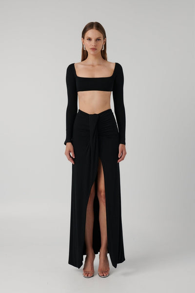 Mathilda Crop - Black - SHOPJAUS - JAUS