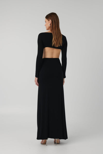 Gillian Maxi Skirt - Black - SHOPJAUS - JAUS