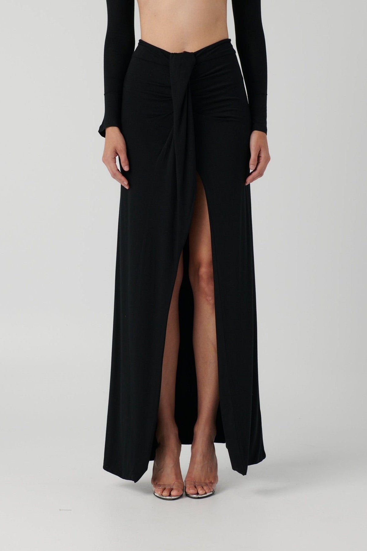 Gillian Maxi Skirt - Black - SHOPJAUS - JAUS