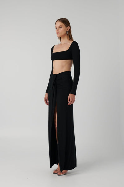 Gillian Maxi Skirt - Black - SHOPJAUS - JAUS