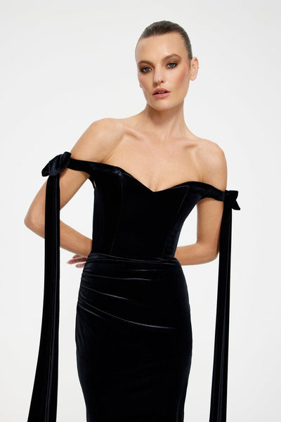 Ginger Gown - Black Velvet - SHOPJAUS - JAUS