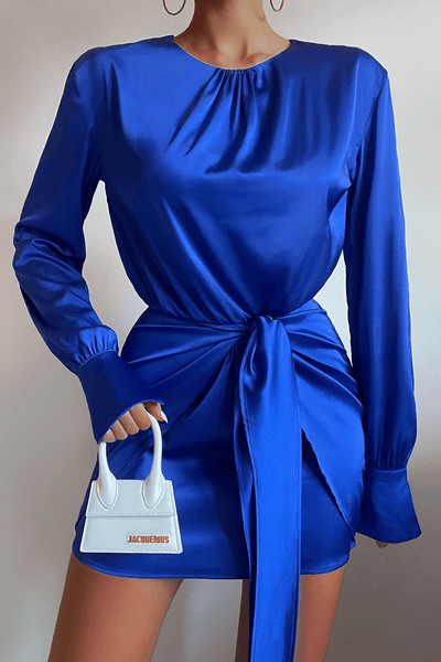 Hallie Mini Dress - Blue - JAUS