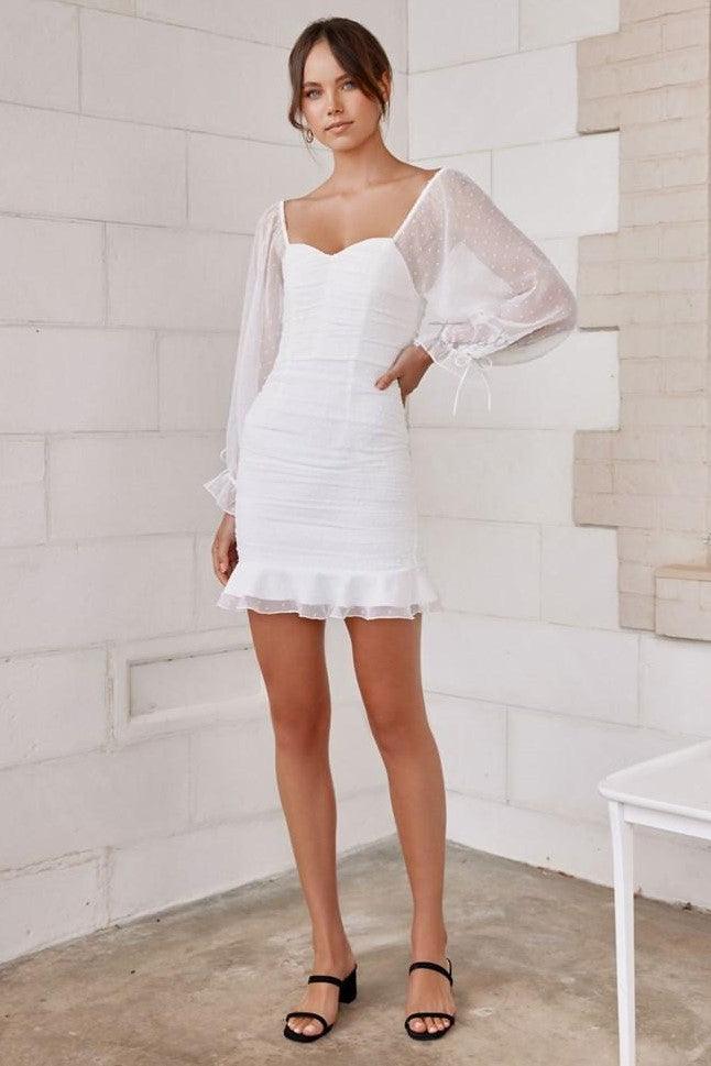 Harriette Dress - White - JAUS