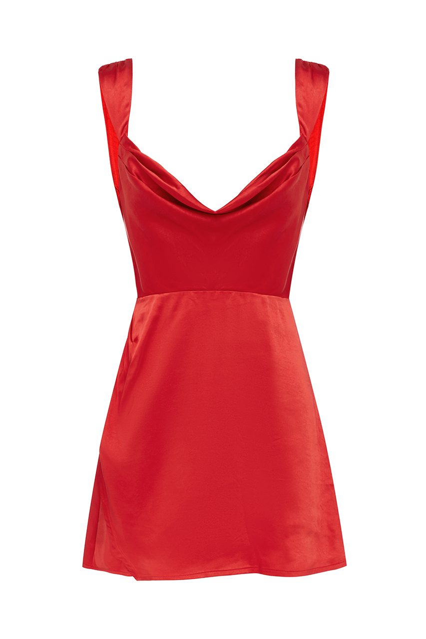Havana Mini Dress - Red - JAUS