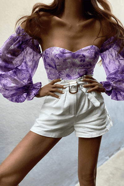 Holly Bodysuit - Lilac Floral - JAUS