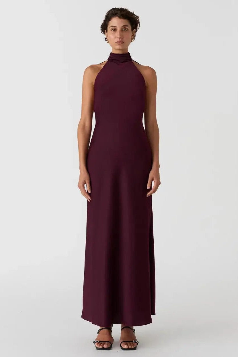 misha noelia satin maxi dress MISHA