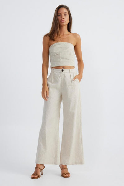 Romi Linen Top - Natural - SHOPJAUS - JAUS