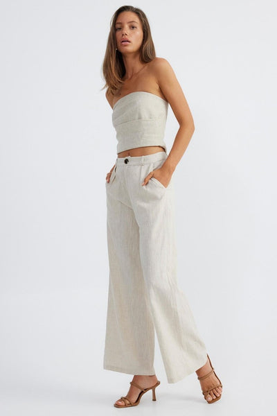 Romi Linen Top - Natural - SHOPJAUS - JAUS