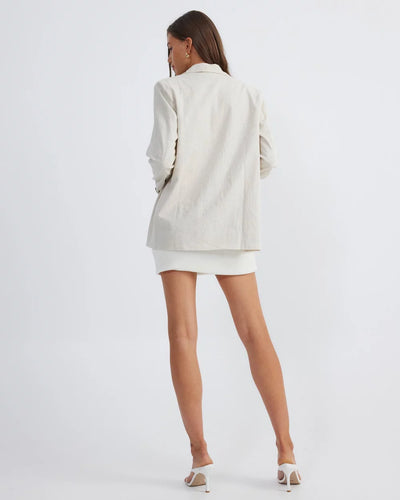 Hale Linen Blazer - Natural - SHOPJAUS - JAUS