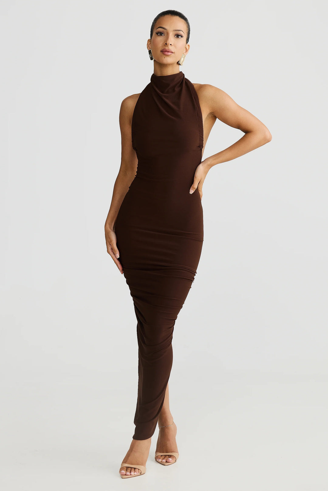 Chloe Dress - Espresso Brown | JAUS