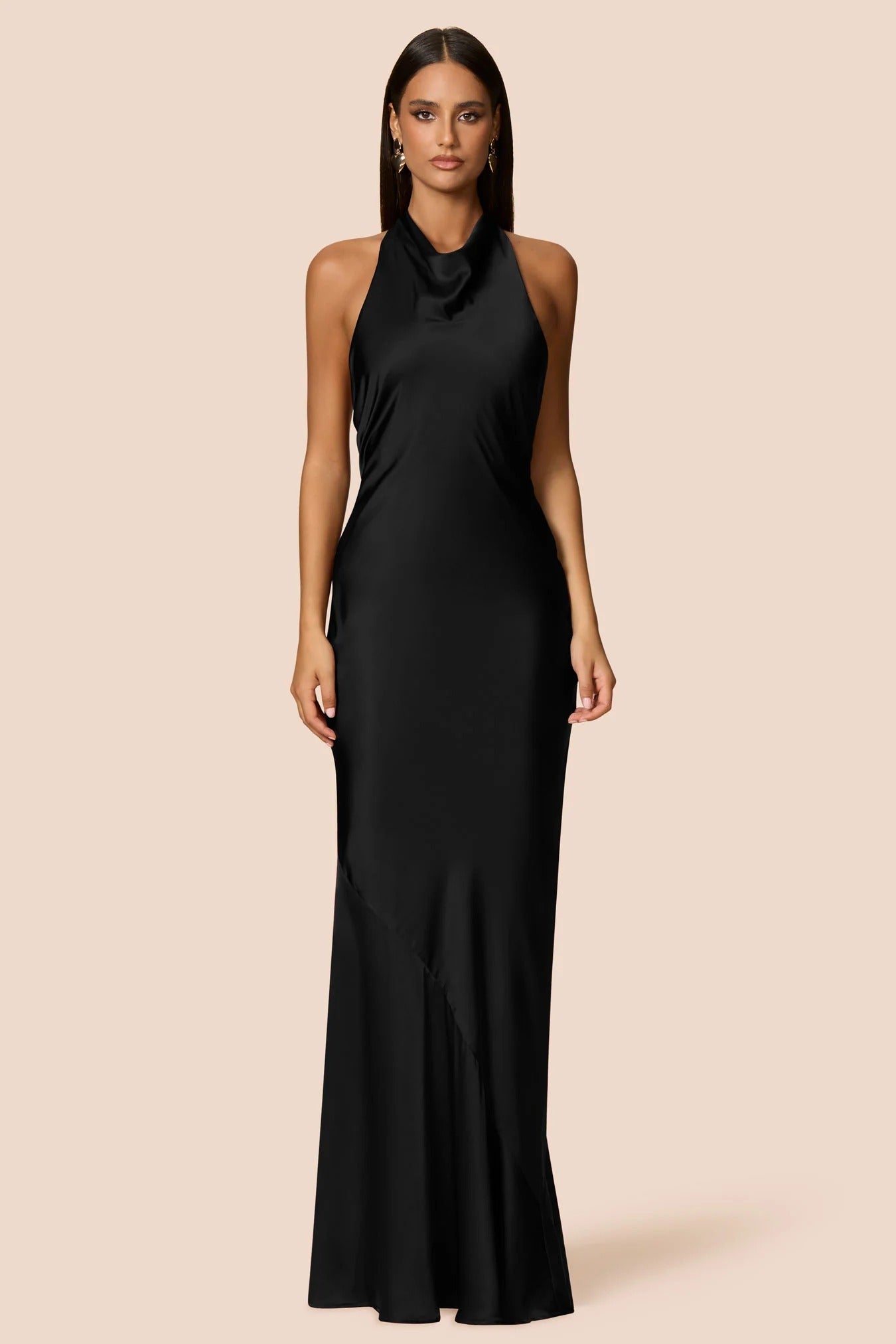 nookie black halter dress Nookie Gala Halter Gown in Black here on beauty @spiridoulaandrioti Also available in Nude & Orange //