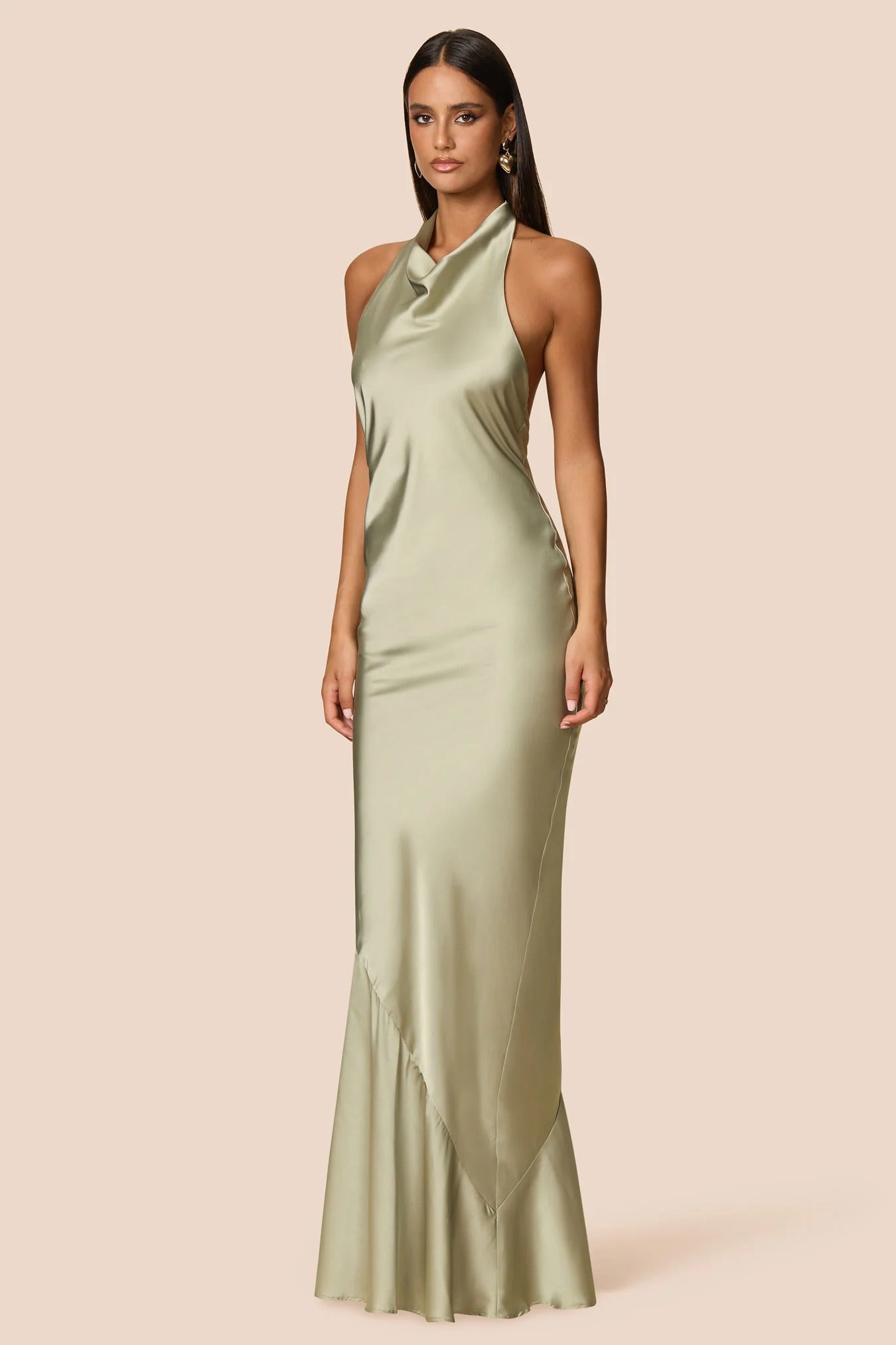 Nookie Penelope Halter Gown -  Thyme