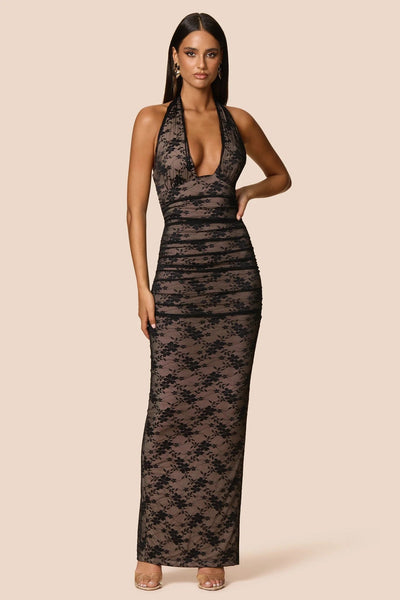 Nookie Arabella Halter Maxi Dress -  Black