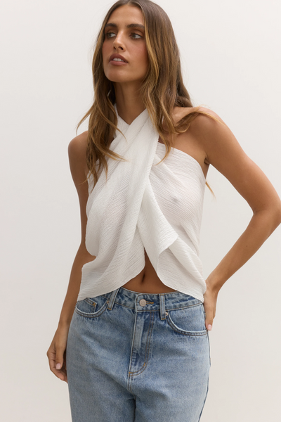 Solara Mini Sarong - White