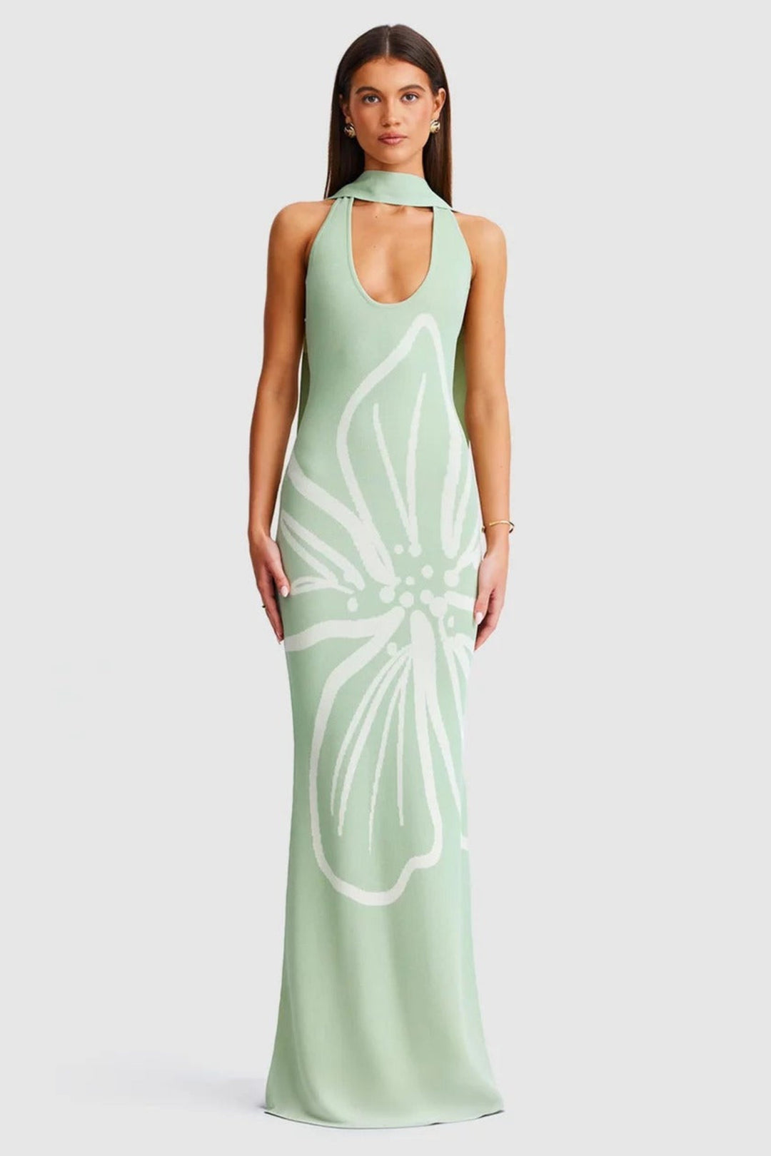 bridesmaid dress alterations san diego Lexie Floral Sequin Lace-Up Mermaid Dress main image 1