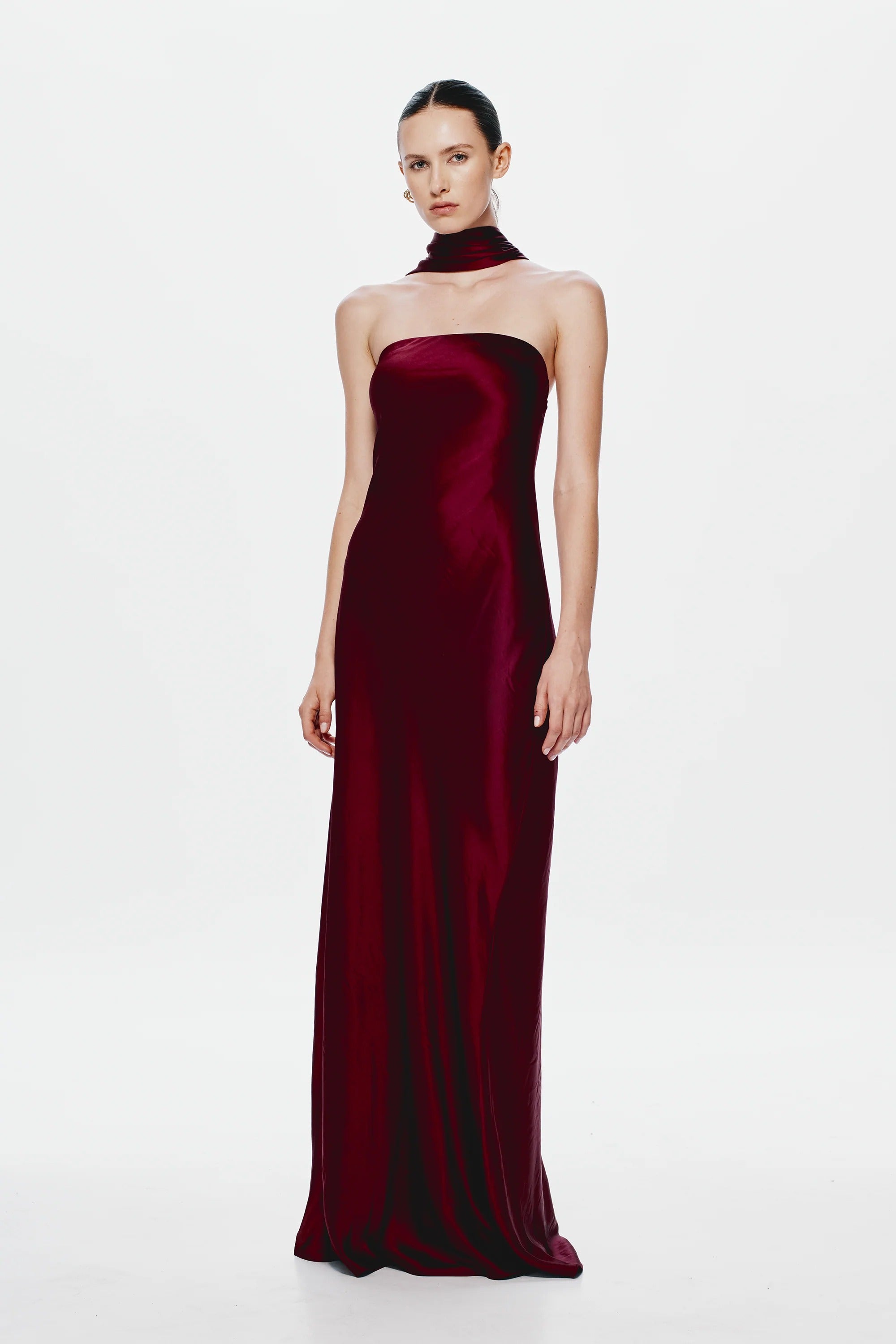 misha lilia satin dress MISHA | The Lilia Satin Dress