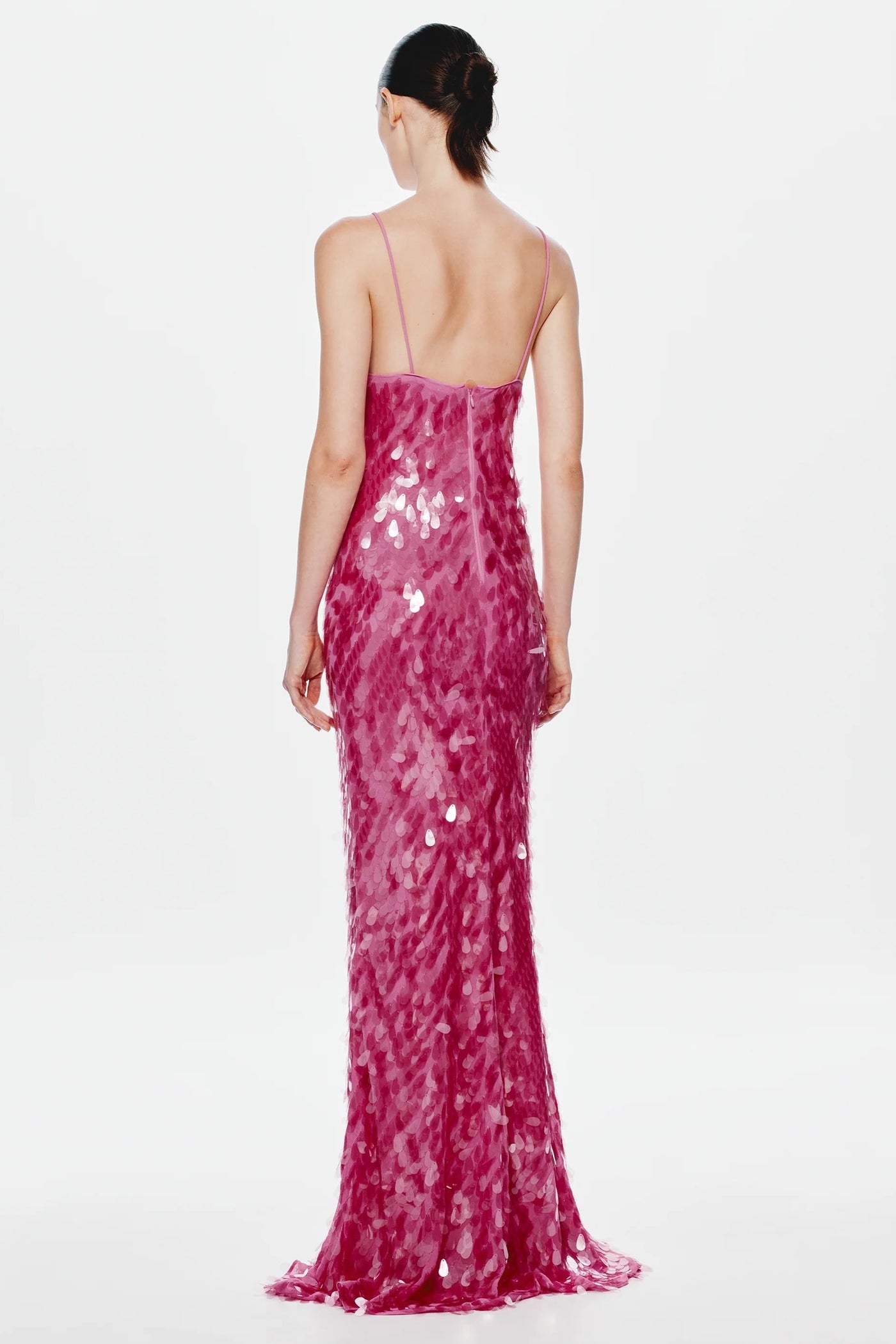 Misha Sapphire Sequin Maxi Dress - Fuchsia