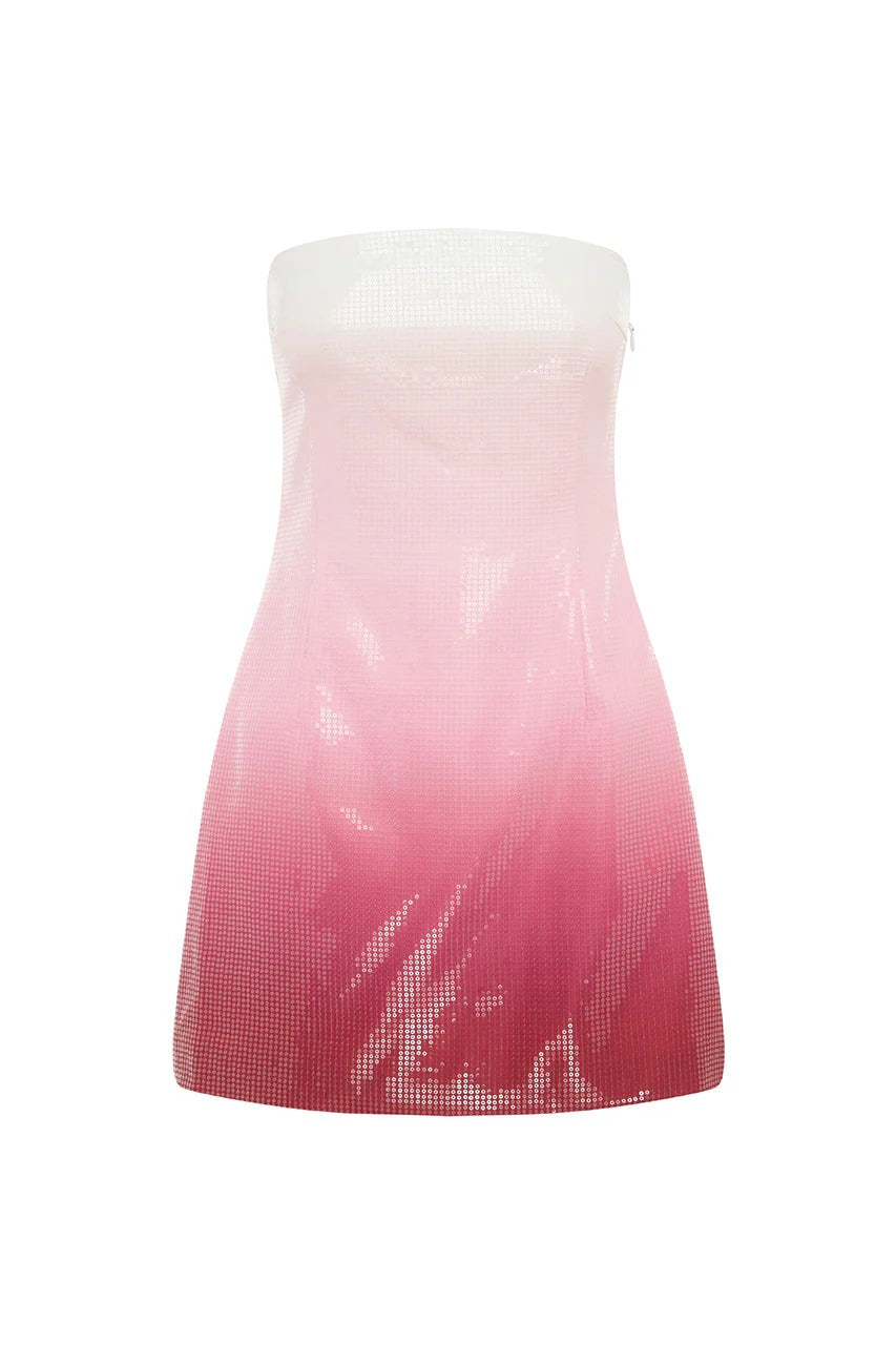 Ibiza Mini Dress - Strawberry Shortcake Ombre
