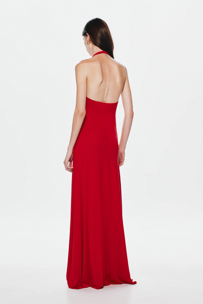 Misha Jennifer Cupro Maxi Dress - Cherry