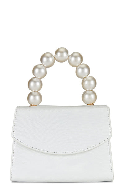 Peta Pearl Handle Bag - White