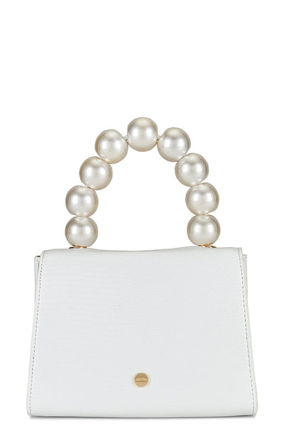 Peta Pearl Handle Bag - White