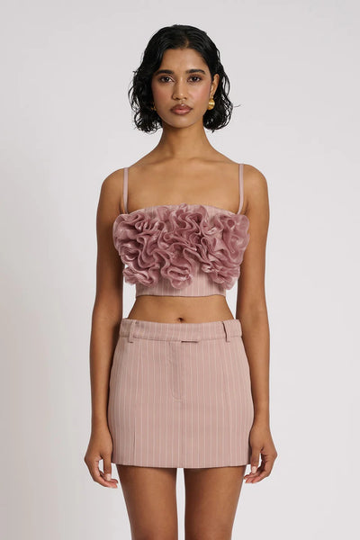 Emerson Skirt - Blush Pinstripe