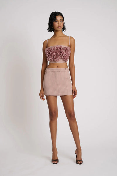 Emerson Skirt - Blush Pinstripe
