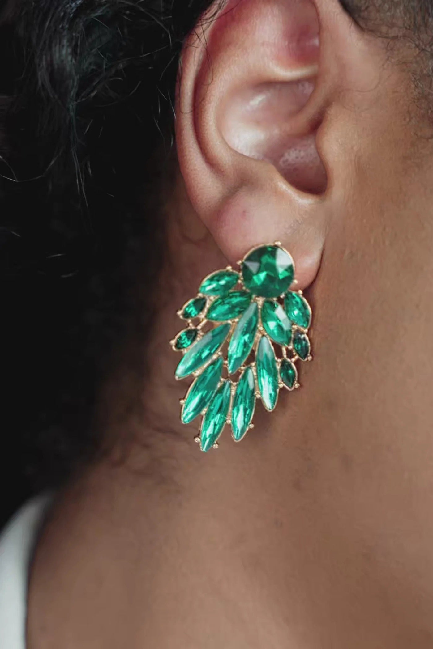 Cry Me A River Earrings - Emerald