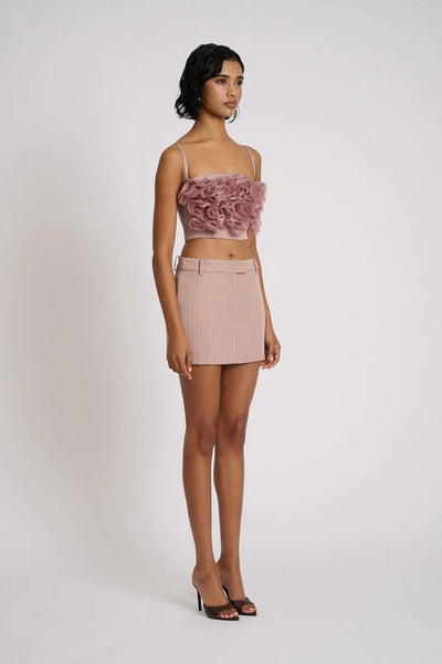 Emerson Skirt - Blush Pinstripe