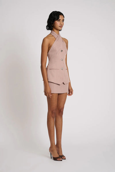 Theo Top - Blush Pinstripe