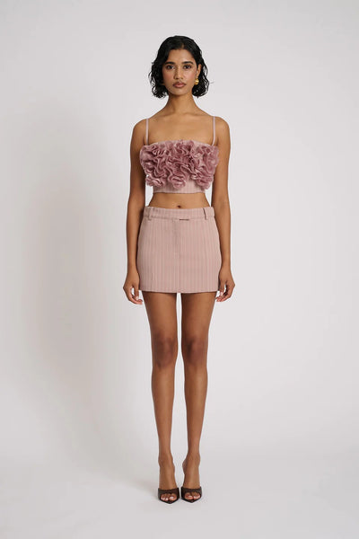 Emerson Skirt - Blush Pinstripe