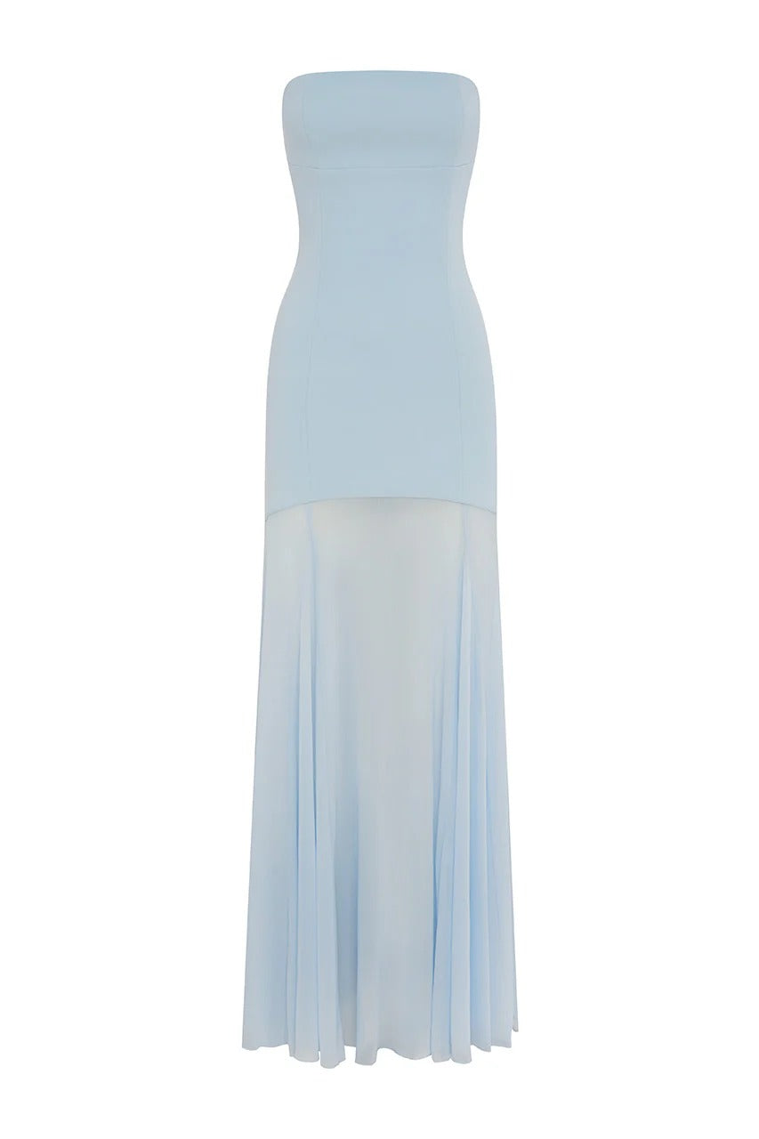 REMI STRAPLESS MAXI DRESS - SKY BLUE