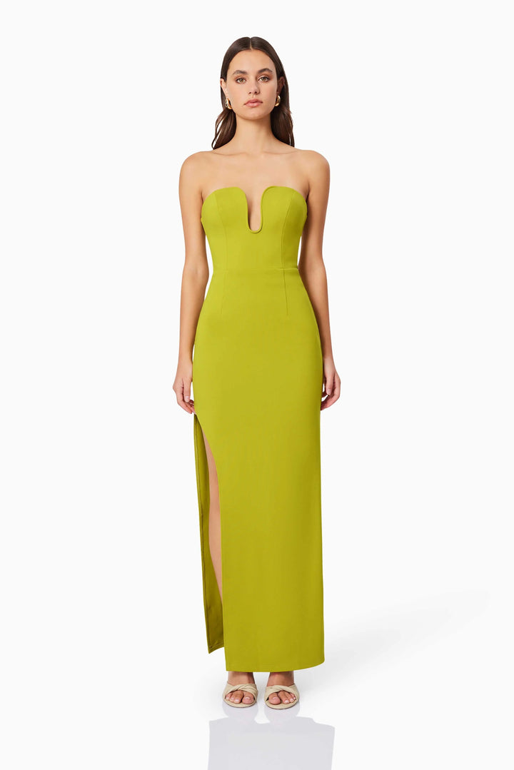 chartreuse bridesmaid dress Elowen Maxi Dress
