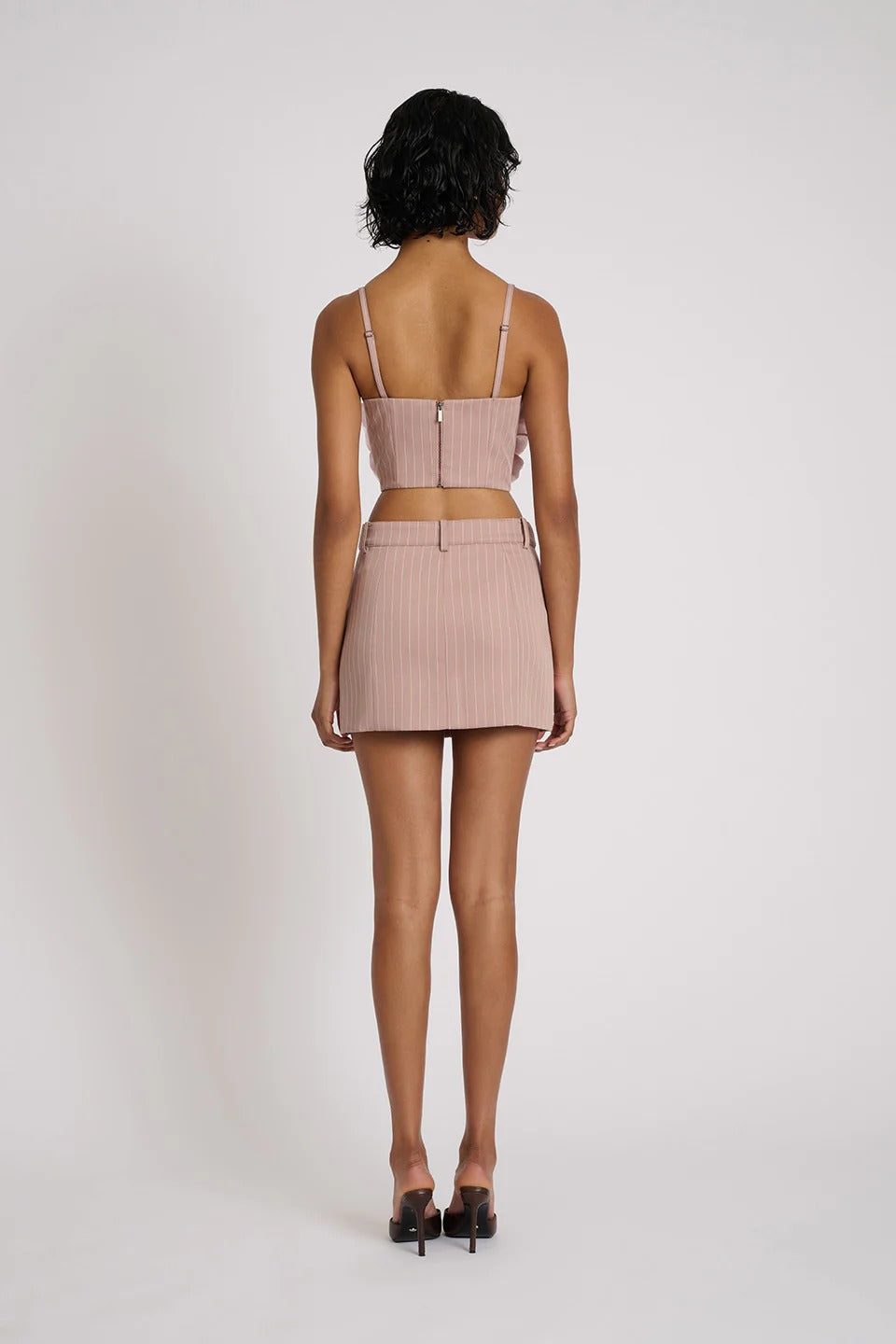 Emerson Skirt - Blush Pinstripe