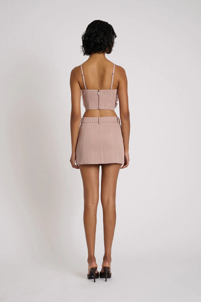 Emerson Skirt - Blush Pinstripe