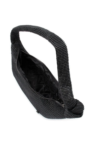 Jessica Crystal Mesh Bag - Black