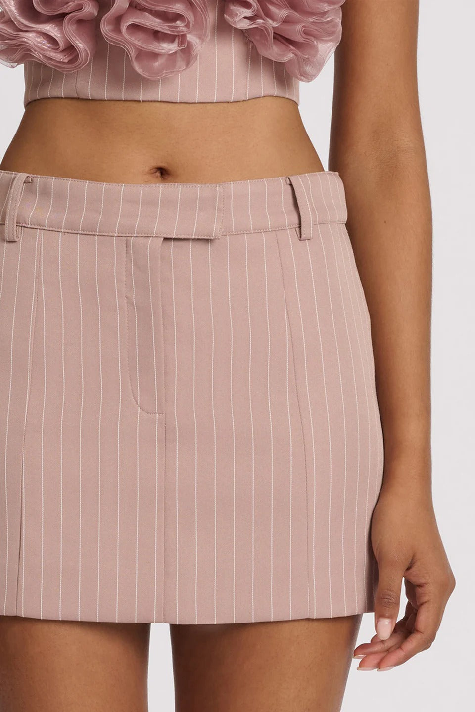 Emerson Skirt - Blush Pinstripe