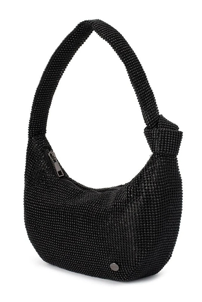 Jessica Crystal Mesh Bag - Black