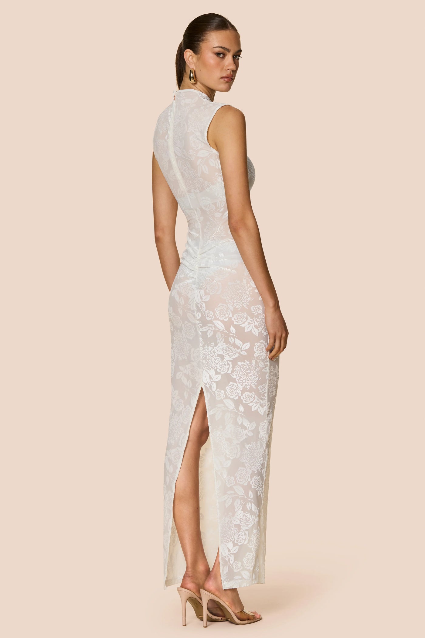 devore maxi dress Devore Maxi White / S