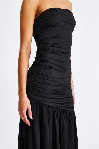 Neve Strapless Maxi Dress - Black