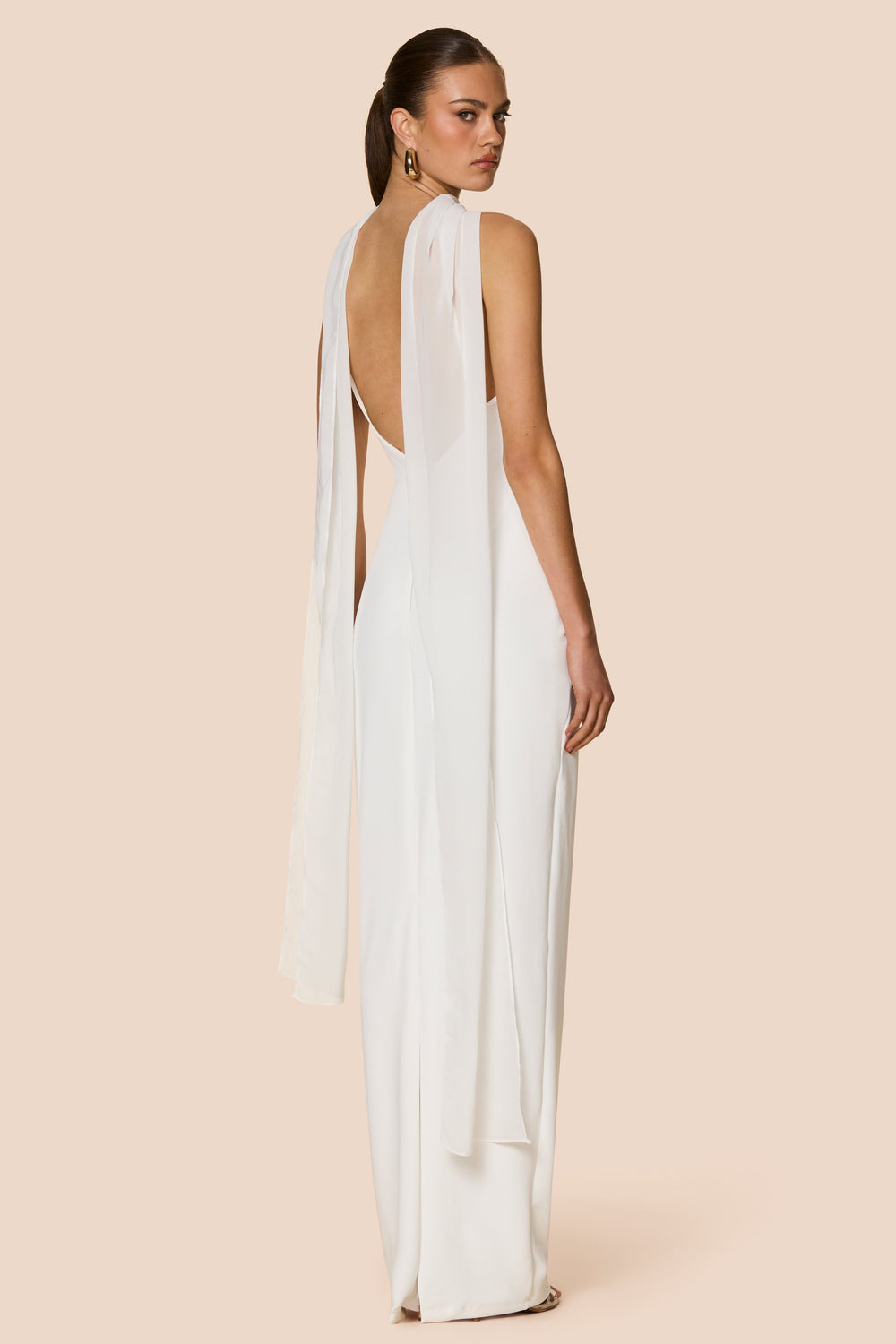 sachin and babi light blue dress Lisa Maxi Dress ~ Ivory Luxe Satin – Show Me Your Mumu main image 1