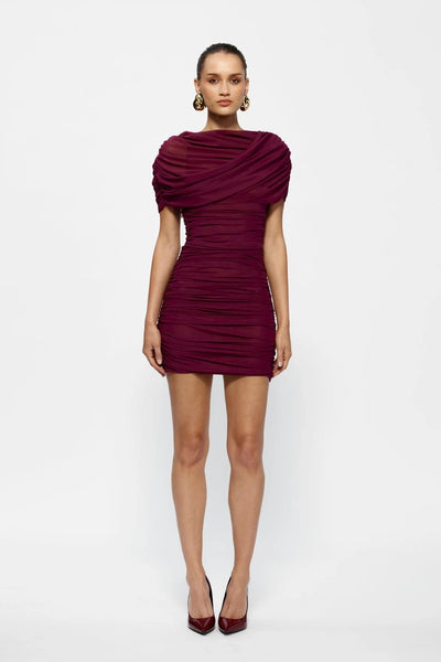 Phoneix Mini Dress - Burgundy