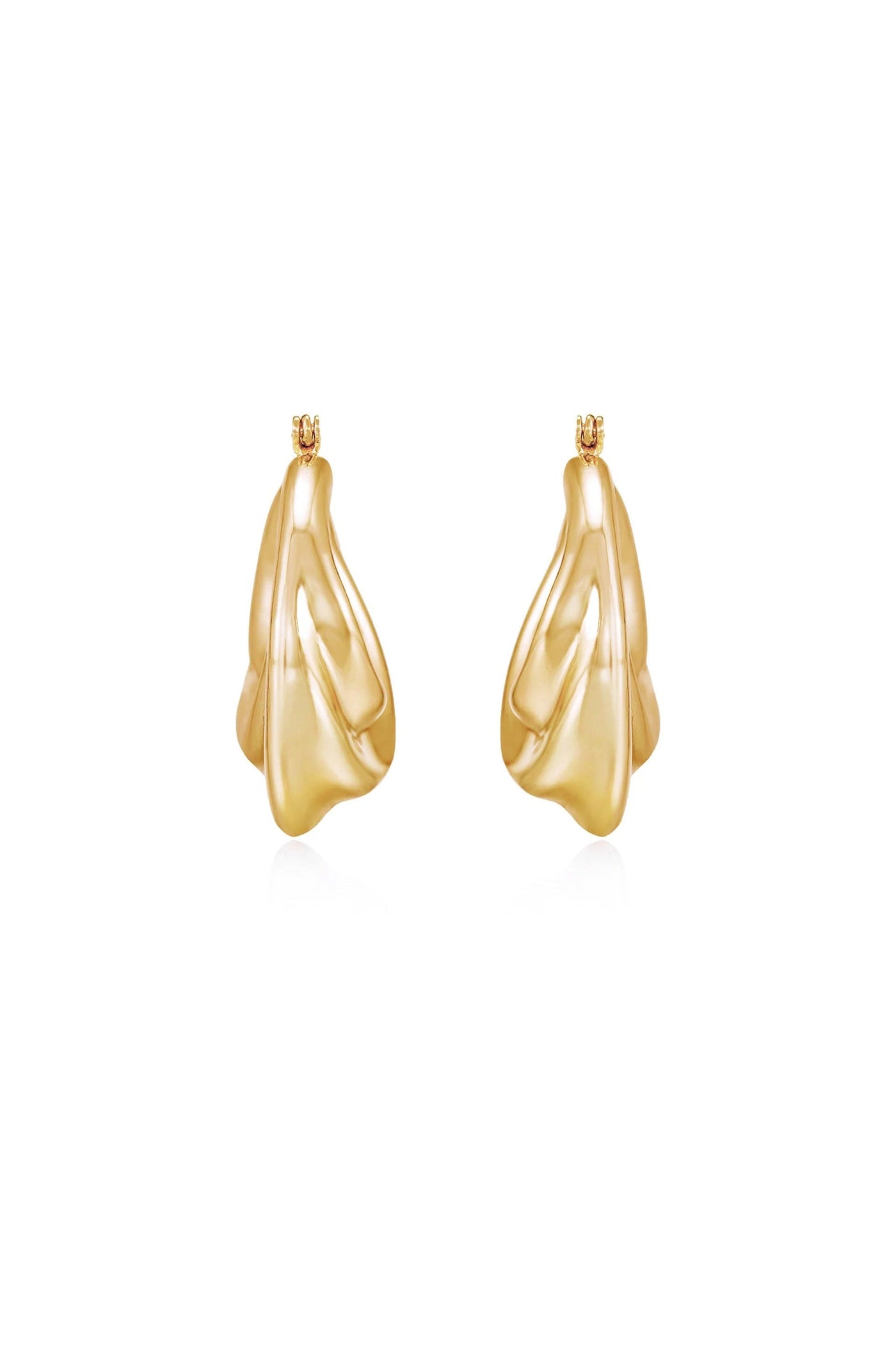 Crescent Swirl Hoop Earrings