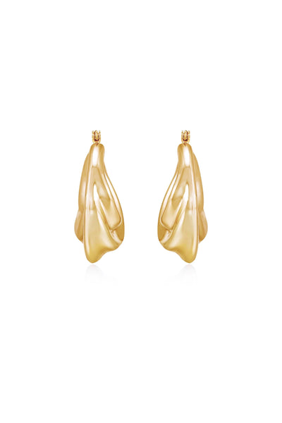 Crescent Swirl Hoop Earrings