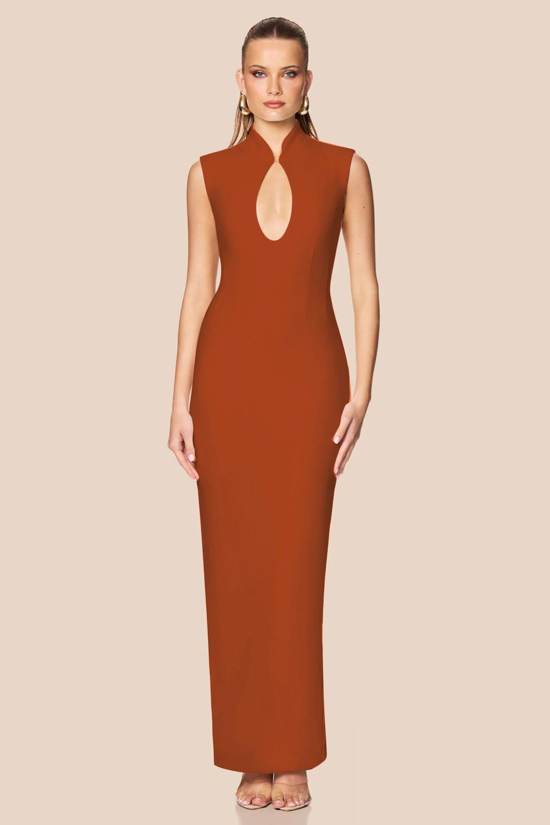 nookie brown dress Entice Gown Mocha S