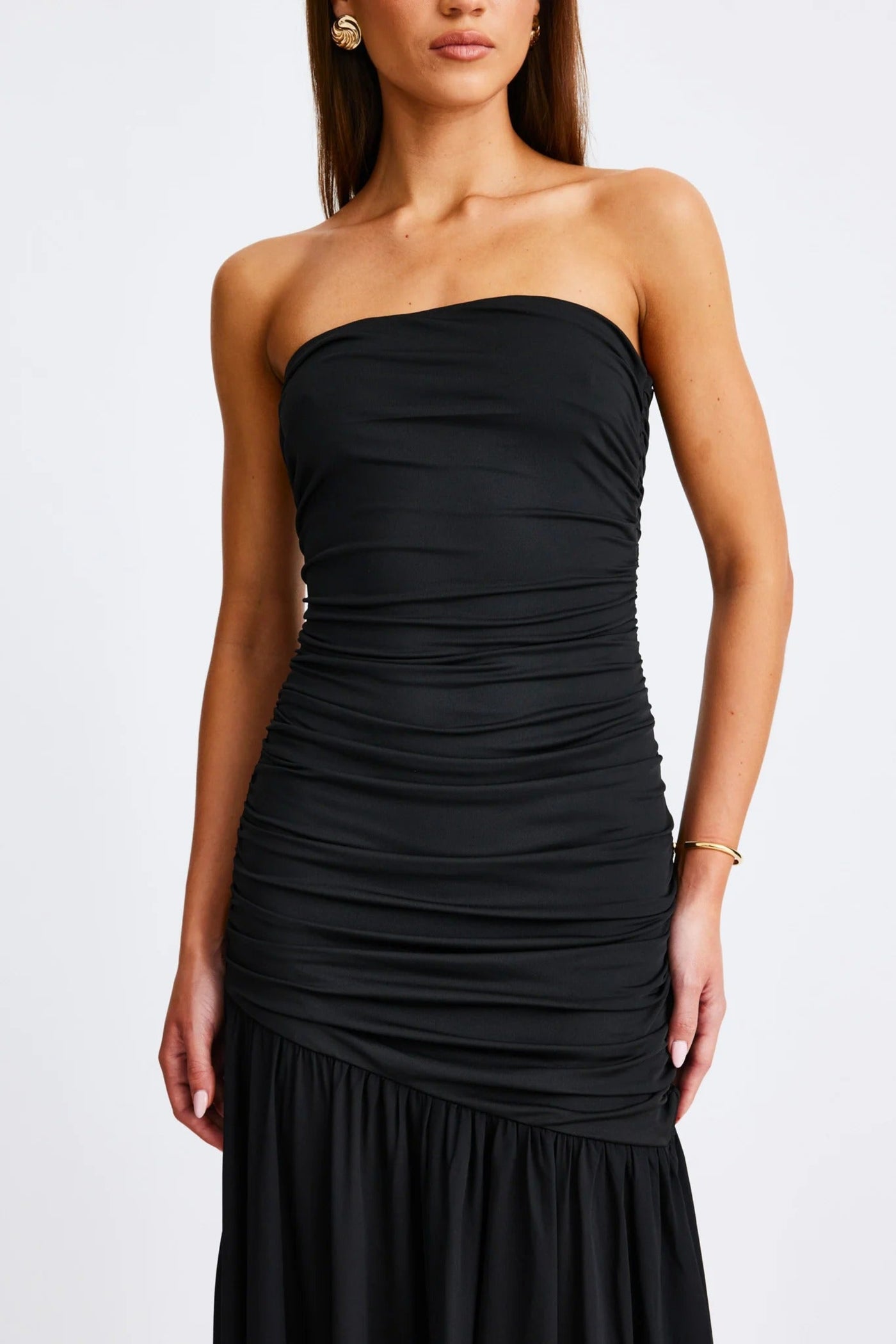 Neve Strapless Maxi Dress - Black