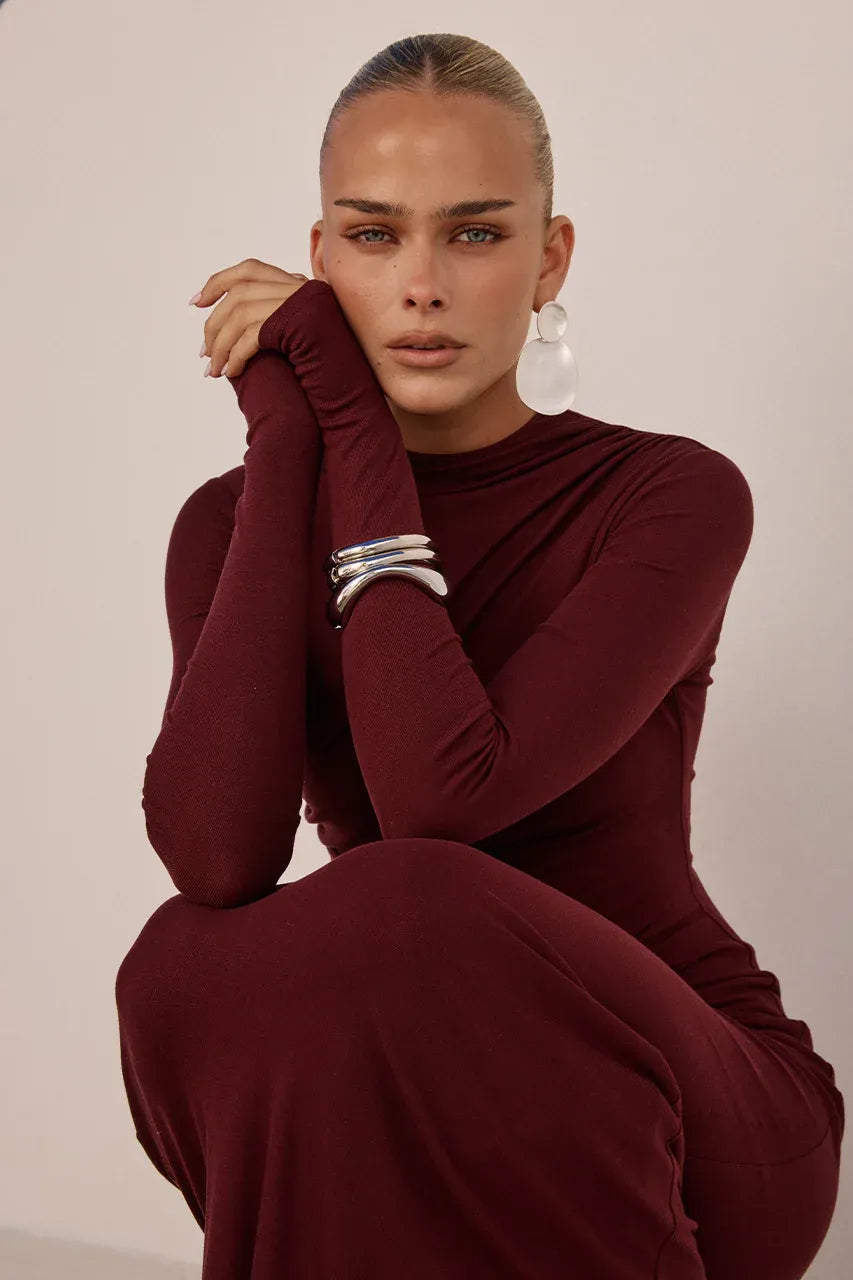 Petra Maxi Dress - Wine