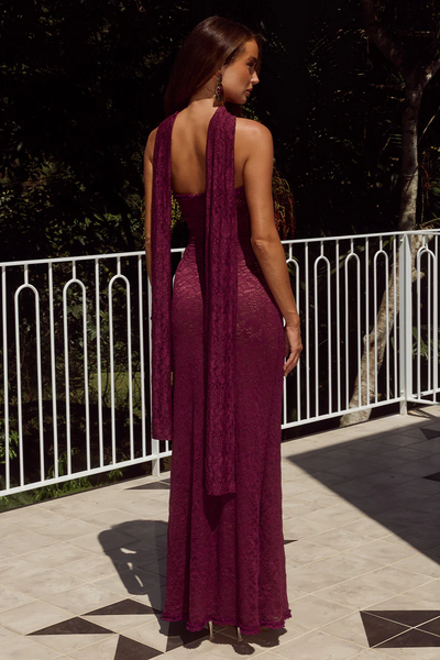 Amana Maxi Dress - Wine (PREORDER)