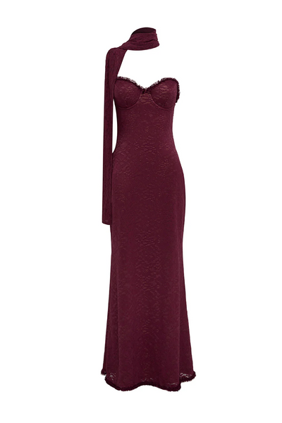 Amana Maxi Dress - Wine (PREORDER)
