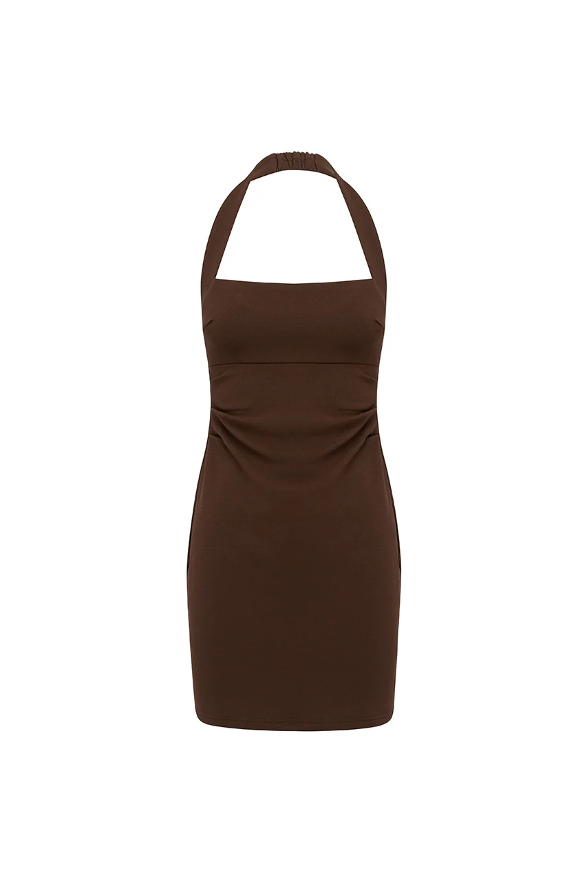 Franca Mini Dress - Bitter Chocolate